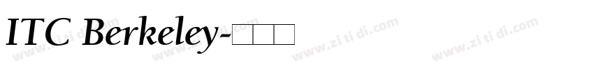 ITC Berkeley字体转换